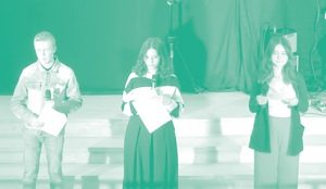 Students Inès, Loucia, and Pierre